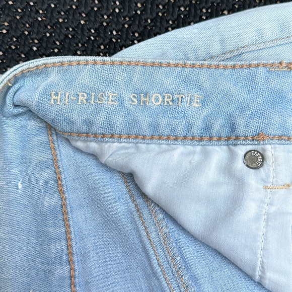 American Eagle AE Hi-Rise Super Stretch Shortie Denim Jean Short Size 4 - Picture 3 of 6